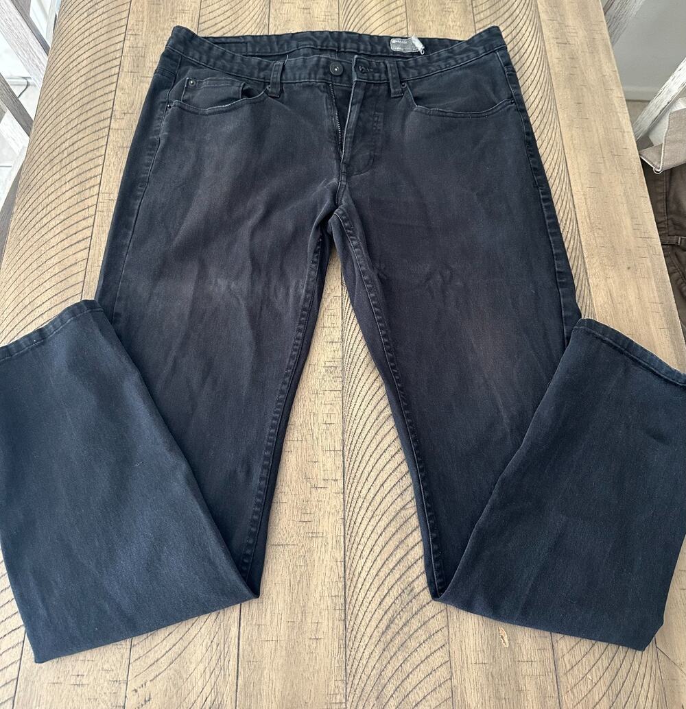 Matix Gripper Slim Straight Black Jeans Men's Size 34x32 Skate Surf Denim Pants
